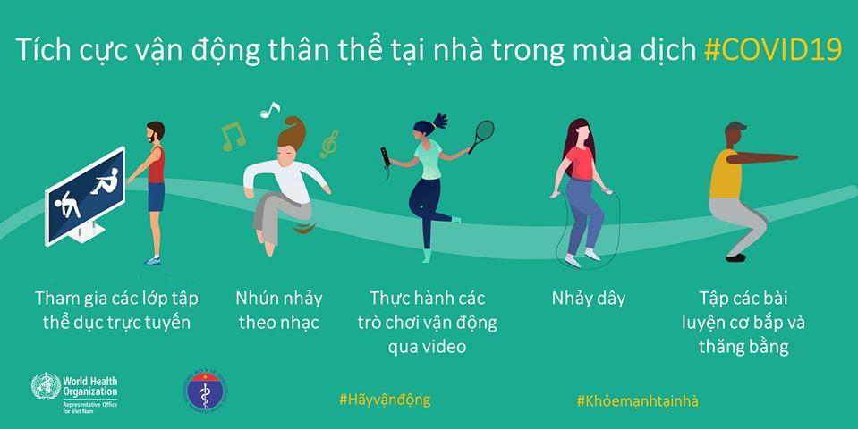 Hình ảnh tin tức Mách bạn cách tăng cường vận động thể lực, giữ sức khỏe trong mùa COVID-19