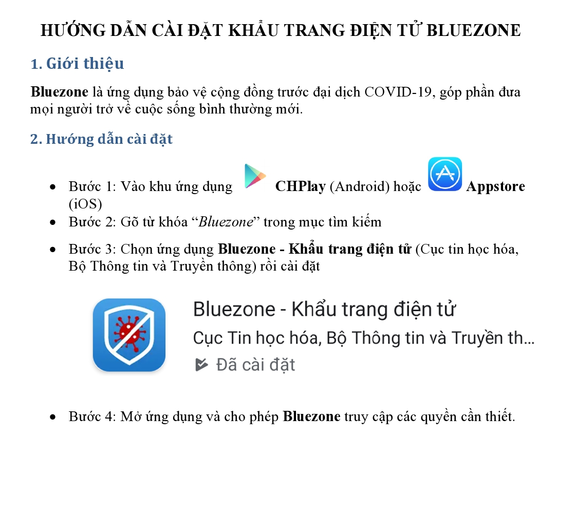 Hướng dẫn cài đặt khẩu trang điện tử Bluezone