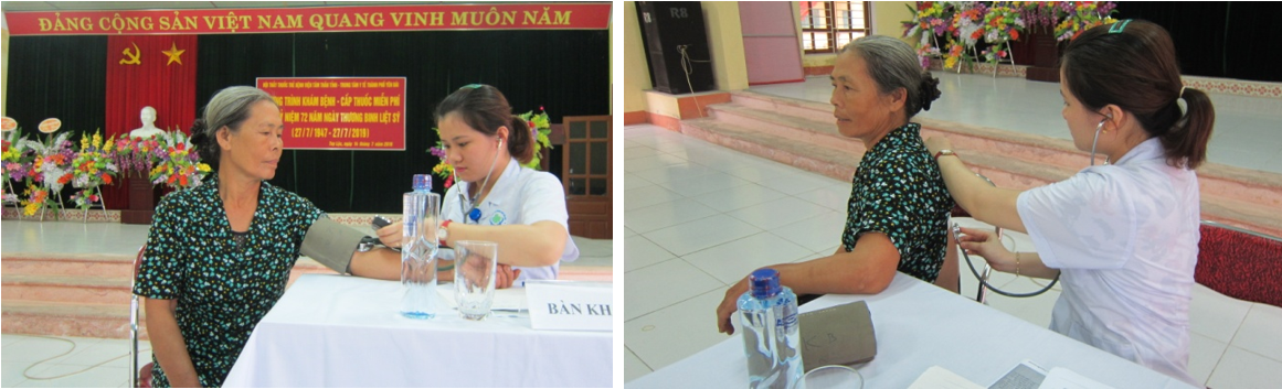 Khám, chữa bệnh, cấp thuốc miễn phí nhân kỷ niệm 72 năm ngày Thương binh-liệt sỹ tại xã Tuy Lộc