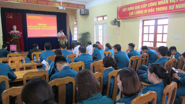 Khai mạc huấn luyện lực lượng dân quân tự vệ năm 2019