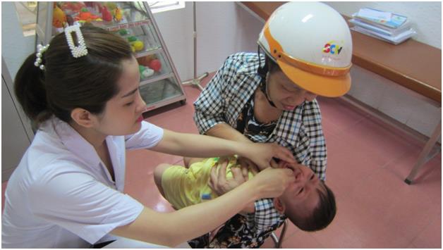 Hình ảnh tin tức Trung tâm Y tế thành phố Yên Bái triển khai ngày vi chất dinh dưỡng kết hợp với tẩy giun đợt I năm 2019