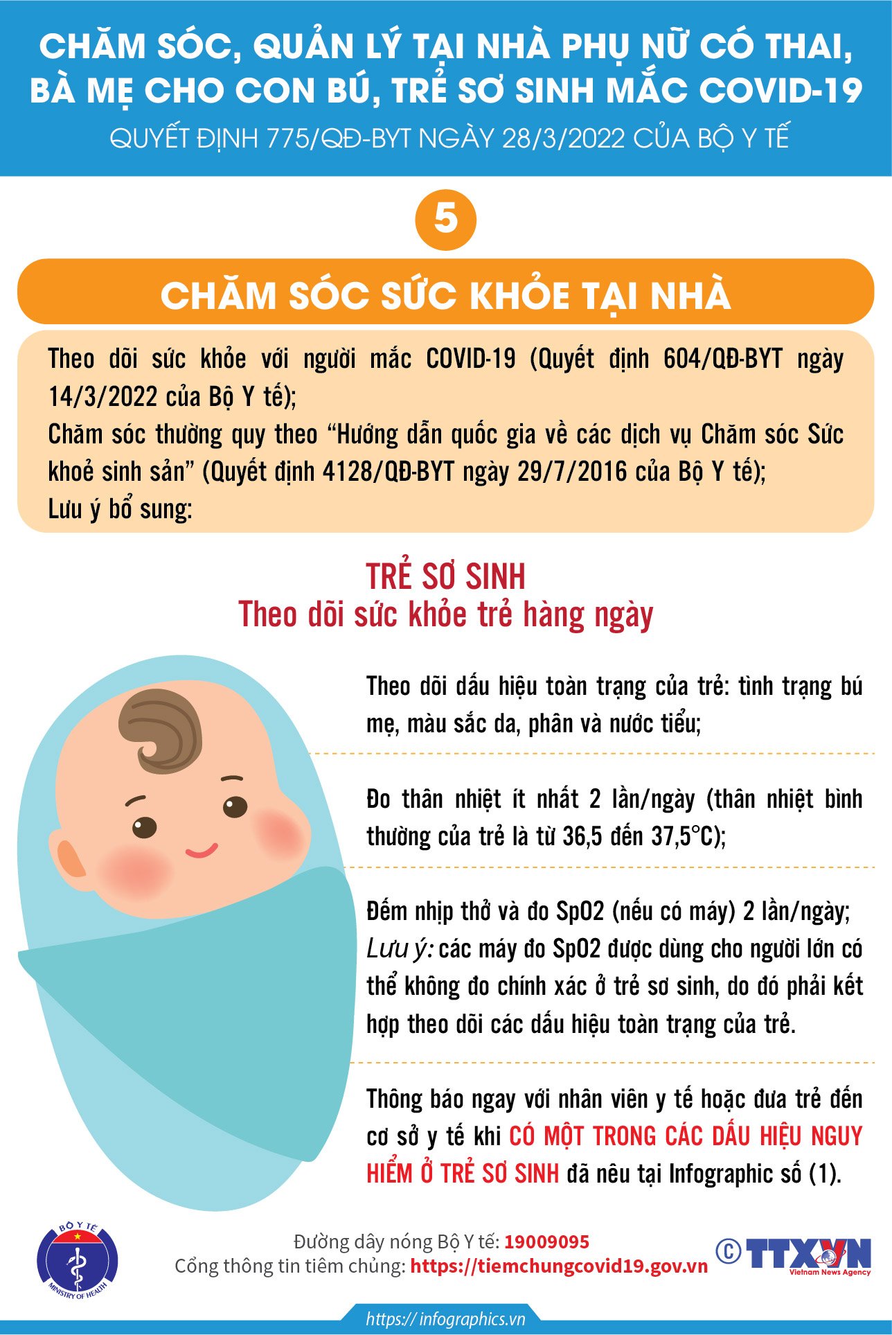Hướng dẫn chăm sóc, quản lý tại nhà đối với phụ nữ có thai, bà mẹ cho con bú và trẻ sơ sinh mắc COVID-19