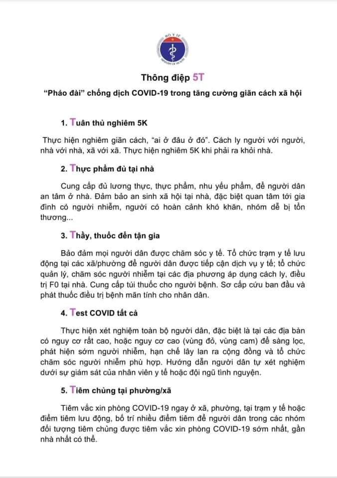 Đẩy mạnh tuyên truyền thực hiện nghiêm yêu cầu 5K và thông điệp 5T