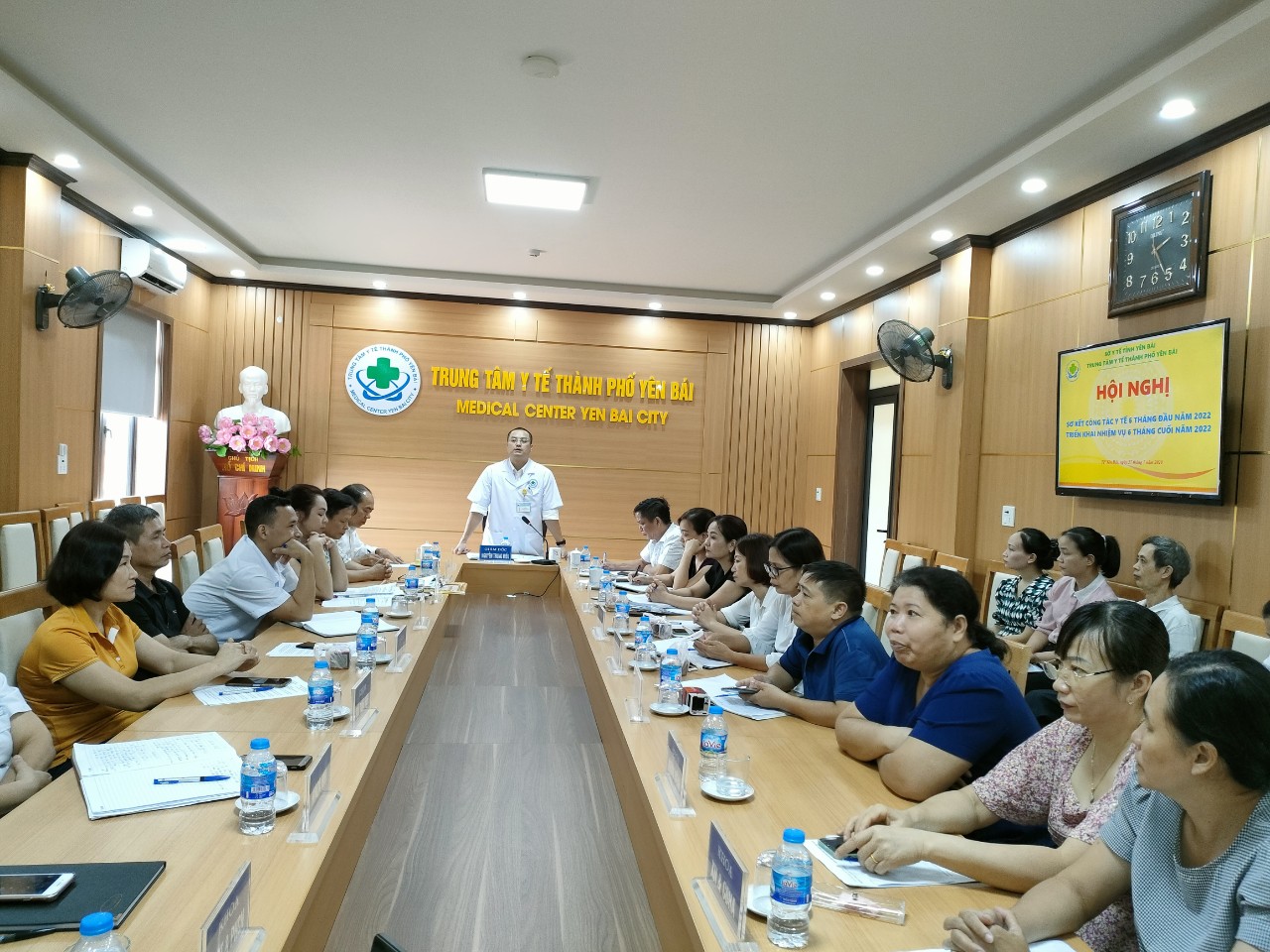 Hình ảnh tin tức Hội nghị sơ kết công tác Y tế 6 tháng đầu năm, triển khai nhiệm vụ 6 tháng cuối năm 2022. 